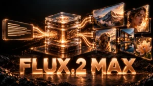 نام بزرگ FLUX.2 Max روی تصویر شاخص اختصاصی Buffalo147 AI با نشانه‌های بصری کاربرد مدل