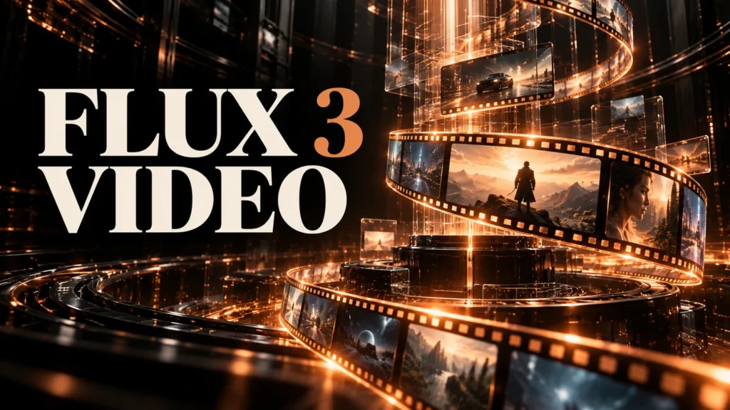 جلد FLUX 3 Video با طراحی سه‌بعدی مشکی و نور مسی