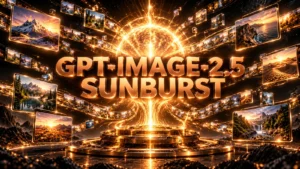 نام بزرگ GPT-Image-2.5 Sunburst روی تصویر شاخص اختصاصی Buffalo147 AI با نشانه‌های بصری کاربرد مدل