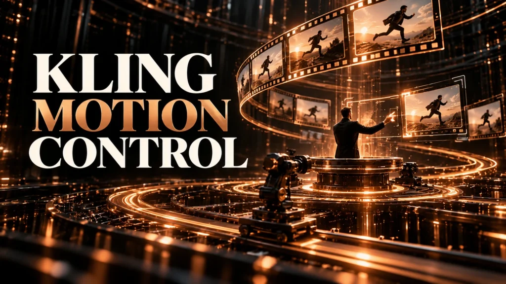 جلد Kling Motion Control با طراحی سه‌بعدی مشکی و نور مسی