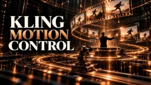 جلد Kling Motion Control با طراحی سه‌بعدی مشکی و نور مسی