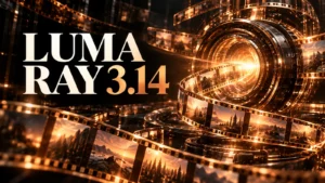 جلد Luma Ray 3.14 با طراحی سه‌بعدی مشکی و نور مسی