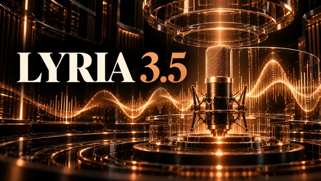 جلد Lyria 3.5 با طراحی سه‌بعدی مشکی و نور مسی