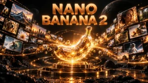 نام بزرگ Nano Banana 2 روی تصویر شاخص اختصاصی Buffalo147 AI با نشانه‌های بصری کاربرد مدل