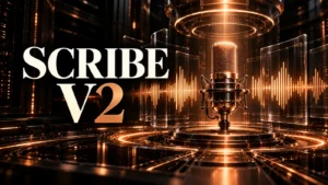جلد Scribe v2 با طراحی سه‌بعدی مشکی و نور مسی
