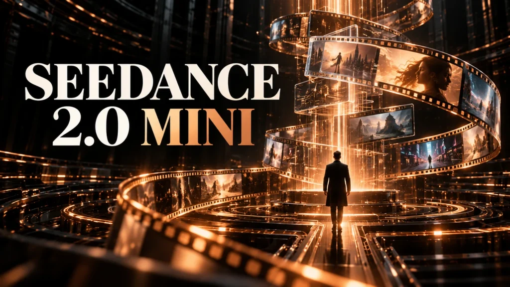 جلد Seedance 2.0 Mini با طراحی سه‌بعدی مشکی و نور مسی