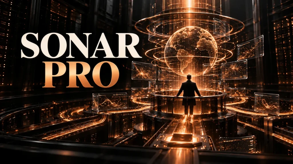 جلد Sonar Pro با طراحی سه‌بعدی مشکی و نور مسی