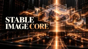 جلد Stable Image Core با طراحی سه‌بعدی مشکی و نور مسی