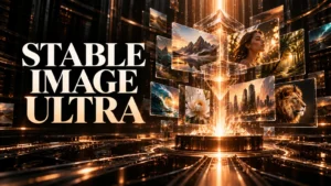 جلد Stable Image Ultra با طراحی سه‌بعدی مشکی و نور مسی